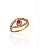 Anel Olho Grego Pink Vazado Com Contorno Cravejado Cristal - Banho de Ouro 18k - Imagem 1