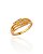 Anel 3 linhas Cravejadas Cristal - Banho de Ouro 18k - Imagem 1