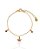 Pulseira Infantil Coroa Resina Rosa com Ponto de Luz - Banho de Ouro 18k - Imagem 1