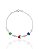 Pulseira Borboletas Coloridas com Pontos de Luz Elo Português - Prata 925 - Imagem 1