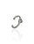 Piercing Fake Torcido com Coração de Zircônia 1,2cm - Prata 925 - Imagem 1