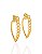 Brinco Argola Oval Meia Corrente Grumet - Banho de Ouro 18k - Imagem 1