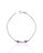 Pulseira Infantil 2 Zircônias Rosa Elo Português 18cm - Prata 925 - Imagem 1