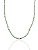 Colar Chocker Cristal verde c/ Pontos Madrepérola e Bolinhas 35cm - Banho de Ouro 18k - Imagem 1
