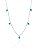 Colar Choker 5 Zircônia Verde Água 40cm - Prata 925 - Imagem 1