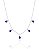 Colar Chocker 5 Gotas de Zircônia Azul 35cm - Prata 925 - Imagem 1