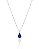Colar Ponto de Luz Gota Azul 45cm - Prata 925 - Imagem 1
