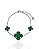 Pulseira 3 Trevos Verde - Prata 925 - Imagem 1