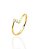 Anel Cravejado 3 Zircônias - Banho de Ouro 18k - Imagem 1