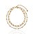 Pulseira Dupla Elos com Pérolas e Bolinhas - Banho Ouro 18k - Imagem 1