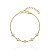 Pulseira 5 Losangos de Zircônia Cristal - Banho Ouro 18k - Imagem 1