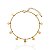 Pulseira Corrente Bolinha com Medalhinhas Lisas - Banho Ouro 18k - Imagem 1