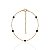 Pulseira Veneziana com Cristais Preto - Banho Ouro 18k - Imagem 1