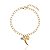 Pulseira Elo Coração com Pátua - Banho Ouro 18k - Imagem 1
