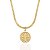 Colar Medalha São Bento Fita Laminada 34cm - Banho de Ouro 18k - Imagem 1