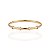 Bracelete Liso com Detalhes Cravejados Click - Banho Ouro 18k - Imagem 1