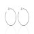 Brinco Argola Fio Redondo Tarraxa 5,2cm - Prata 925 - Imagem 1