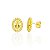 Brinco Nossa Senhora Oval Cravejado - Banho de Ouro 18k - Imagem 1