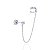 Brinco Ear Line Ponto de Luz e Piercing Fake Frisos UNIDADE - Prata 925 - Imagem 1