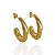 Brinco Argola Orgânica Puffer - Banho de Ouro 18k - Imagem 1
