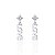 Brinco Ponto de Luz Zircônia c/ Pingente Love 1,8cm - Prata 925 - Imagem 1
