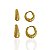 Brinco Duo Argolinha Riscada - Banho de Ouro 18k - Imagem 1
