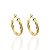 Brinco Argola Torcida 2,5cm - Banho de Ouro 18k - Imagem 1