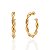 Brinco Argola Oval Torcida 4,5cm - Banho de Ouro 18k - Imagem 1