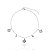 Tornozeleira 3 Trevos Madreperola e Zircônias Elo Cartier 22cm - Prata 925 - Imagem 1