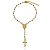 Pulseira Terço com Perolas e Bolinhas 18cm - Banho de ouro 18k - Imagem 1
