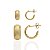 Brinco Duo de Argolinhas Meio Fosca - Banho de Ouro 18k - Imagem 1