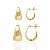 Brinco Duo de Argola Grossa Lisa - Banho de Ouro 18k - Imagem 1