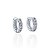 Brinco Argola Click Fina Cravejada 1,1cm - Prata 925 - Imagem 1