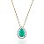 Colar Gota Zircônia Fusion Verde Água com Borda Cravejada Veneziana 45cm - Banho de Ouro 18k - Imagem 1