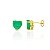 Brinco Coração Zircônia Fusion Verde Água - Banho de Ouro 18k - Imagem 1