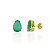 Brinco Gota Zircônia Verde Água Leitoso - Banho de Ouro 18k - Imagem 1