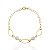 Pulseira Perolas e Elos Vazados 19cm - Banho de ouro 18k - Imagem 1