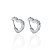 Brinco Argola Click Coração Cravejada 1,3cm - Prata 925 - Imagem 1