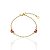 Pulseira Infantil 2 Borboletas Rosa 14cm - Banho de Ouro 18k - Imagem 1