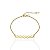 Pulseira Aro c/ Gotas Vazadas 17cm - Banho de Ouro 18k - Imagem 1