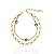Pulseira Dupla Elos com Pontos de Luz Azul 17cm - Banho de Ouro 18k - Imagem 1