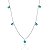 Colar Choker 5 Zircônia Verde Água 40cm - Prata 925 - Imagem 1