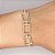 Pulseira 3 Retangulos Elo Portugues 22cm - Prata 925 - Imagem 1