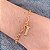 Pulseira Ossinho Cravejado - Banho de Ouro 18k - Imagem 1