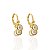 Brinco Argolinha c/ Pingente Triplo Perola - Banho de Ouro 18k - Imagem 1