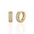 Brinco Argola Cravejada 3 Fileiras 1,5cm - Banho de Ouro 18k - Imagem 1