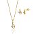 Conjunto Colar + Brinco Cacho de Flor - Banho de Ouro 18k - Imagem 1