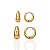 Brinco Duo Argolinha Click Lisa - Banho de Ouro 18k - Imagem 1
