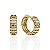 Brinco Argolinha Click Face Cravejada 1,5cm - Banho de Ouro 18k - Imagem 1