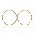 Brinco Argola Fina 6cm - Banho de Ouro 18k - Imagem 1